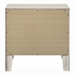 Remy Nightstand- 3 Contemporary Faceted Drawers- Antique White Finish