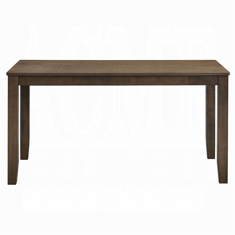 Dexy Dining Table- 59 Inch Rectangular Top- Farmhouse Walnut Brown
