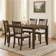 Dexy Dining Table- 59 Inch Rectangular Top- Farmhouse Walnut Brown