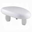 Vayu Coffee Table- 30 Inch Asymmetric Pebble Design- High Gloss White