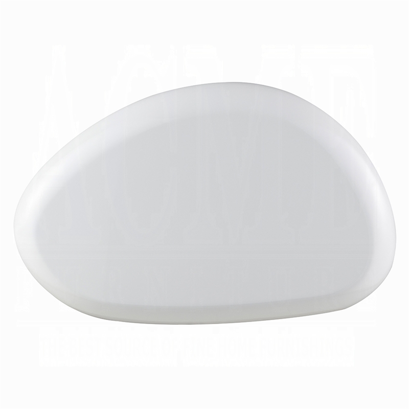 Vayu Coffee Table- 30 Inch Asymmetric Pebble Design- High Gloss White
