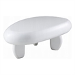 Vayu Coffee Table- 30 Inch Asymmetric Pebble Design- High Gloss White