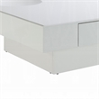 Keya Coffee Table- 43 Inch Square Plinth Top- High Gloss White Finish