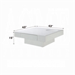 Keya Coffee Table- 43 Inch Square Plinth Top- High Gloss White Finish