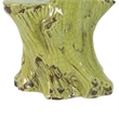 Vintage Candle Holder- Tree Trunk Design Green Glazed Stoneware 11 Inch