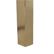 Gemo Hurricane Candle Holder with Gold Base- Mango Wood Accent 21 Inch