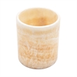 Decorative Candle Holder- Yellow Stone Cylindrical Body- 6 Inch
