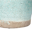 Decorative Vase with Crackle Glaze- 8 Inch Aqua Turquoise Ceramic