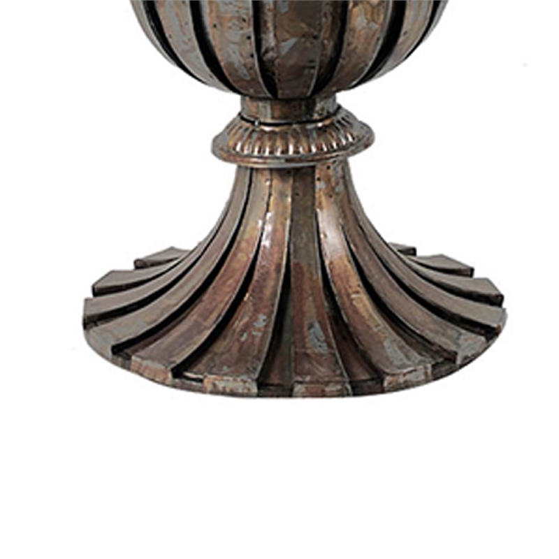 Dining Table- 60 Inch Round Clear Glass Top- Classical Bronze Metal Base