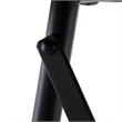 Stowable Folding Side Table- 2 Stool Set- Round Top- Black Iron Cross Base