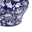 Lina Ginger Jar- Floral and Scroll Design- Blue and White Porcelain 17 Inch