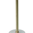 Lima Side End Table- 12 Inch Round Black Agate- Marble Cylinder Base