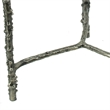 2pc End Table Set- Round Glass Top- Forged Antique Silver Finish