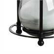 Iaon Hourglass Timer with White Sand- Tabletop 13 Inch Black Iron Stand