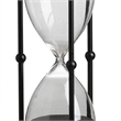 Iaon Hourglass Timer with Black Sand and Iron Stand- Tabletop 13 Inch