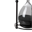 Iaon Hourglass Timer with Black Sand and Iron Stand- Tabletop 13 Inch
