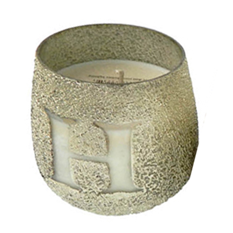 Set of 4 Scented Soy Wax Candles with Round Glass Holders- Earl Gray
