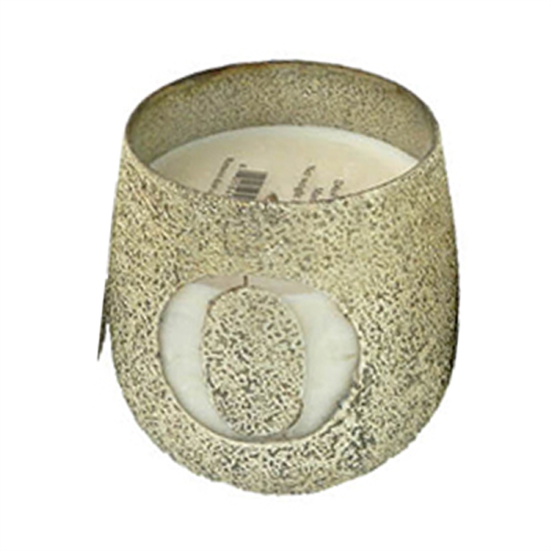 Set of 4 Scented Soy Wax Candles with Round Glass Holders- Earl Gray
