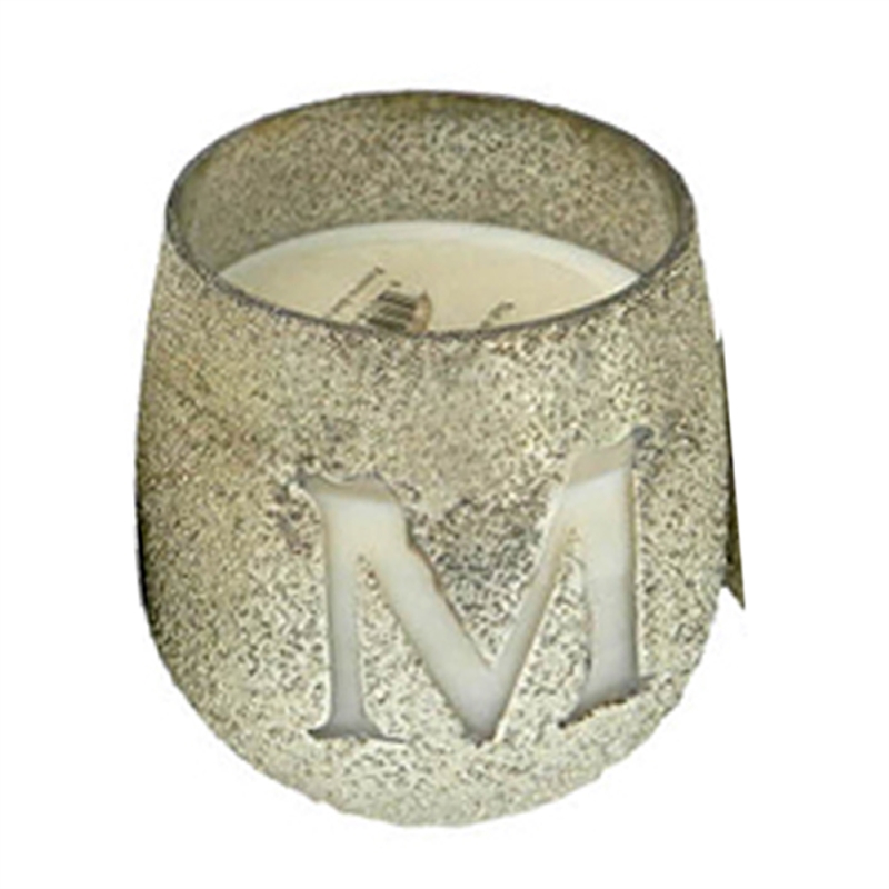 Set of 4 Scented Soy Wax Candles with Round Glass Holders- Earl Gray