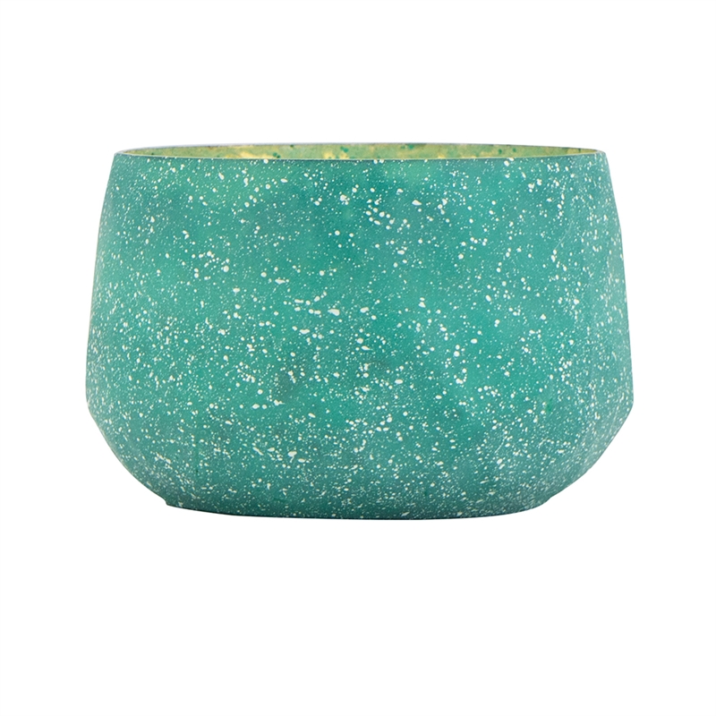 Myla Scented Soy Wax Candle- Round Glass Vessel- Natural Teal Blue