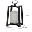 Lantern with White Glass Insert- Fir Wood and Iron Loop- 17 Inch