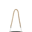 Prish Tall Lantern- Glass Insert- 33 Inch Green Bamboo Frame- Hemp Rope