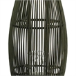 Prish Tall Lantern- Glass Insert- 33 Inch Green Bamboo Frame- Hemp Rope