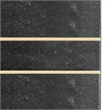 Dani Side End Table- 13 Inch Square Top- C Shape- Black Marble- Gold
