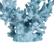 Decorative Sculpture- Faux Coral Accent- Blue Polyresin- 11 Inch Modern