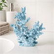 Decorative Sculpture- Faux Coral Accent- Blue Polyresin- 11 Inch Modern