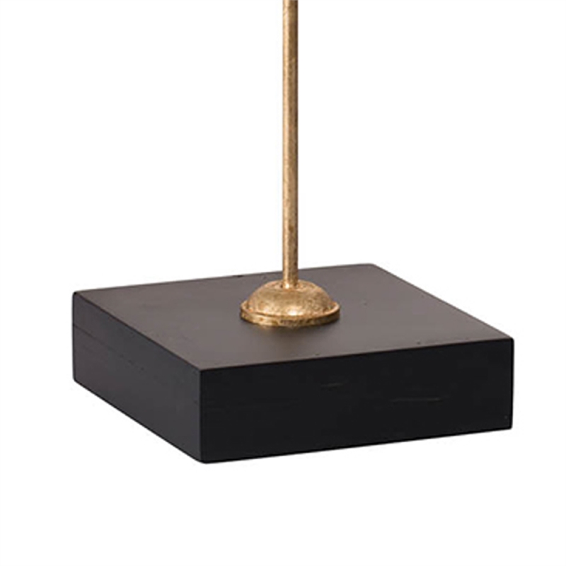 Starburst Sculpture on Black Base Stand- White Stones- Gold Metal Rods- 23 Inch