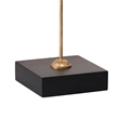 Starburst Sculpture on Black Base Stand- White Stones- Gold Metal Rods- 23 Inch
