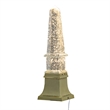 Raga Crystal Accent Lighting- Obelisk Decor Body- Gold Metal Base- 18 Inch