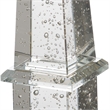 Raga Crystal Accent Lighting- Obelisk Decor Body- Gold Metal Base- 18 Inch