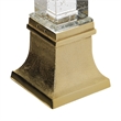 Raga Crystal Accent Lighting- Obelisk Decor Body- Gold Metal Base- 18 Inch