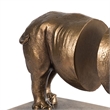 Nimy Decorative Bookend Set of 2- Jungle Rhinoceros- Bronze Polyresin