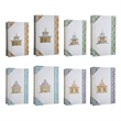 Meer Book Storage Box Set of 8- Chinoiserie Architectural Design- White