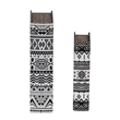 Decorative Book Storage Box Set of 2- White Black Geometric Pattern