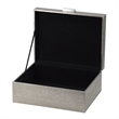 Anop 2pc Storage Box Set- Faux Snakeskin Finish- Flannel Lined- Gray