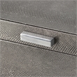 Anop 2pc Storage Box Set- Faux Snakeskin Finish- Flannel Lined- Gray
