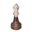 Tabletop Decor- King Chess Piece- Bronze and White Magnesium 21 Inch