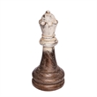 Tabletop Decor- King Chess Piece- Bronze and White Magnesium 21 Inch