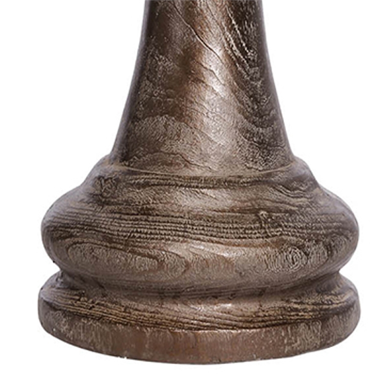 Tabletop Decor- King Chess Piece- Bronze and White Magnesium 21 Inch