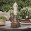 Tabletop Decor- King Chess Piece- Bronze and White Magnesium 21 Inch