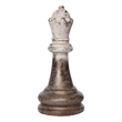 Tabletop Decor- King Chess Piece- Bronze and White Magnesium 21 Inch