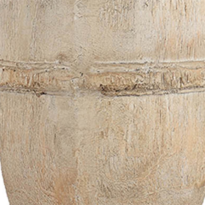 Chester Finial Tabletop Decor- Whitewashed Beige Polyresin- 22 Inch
