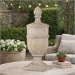 Chester Finial Tabletop Decor- Whitewashed Beige Polyresin- 22 Inch