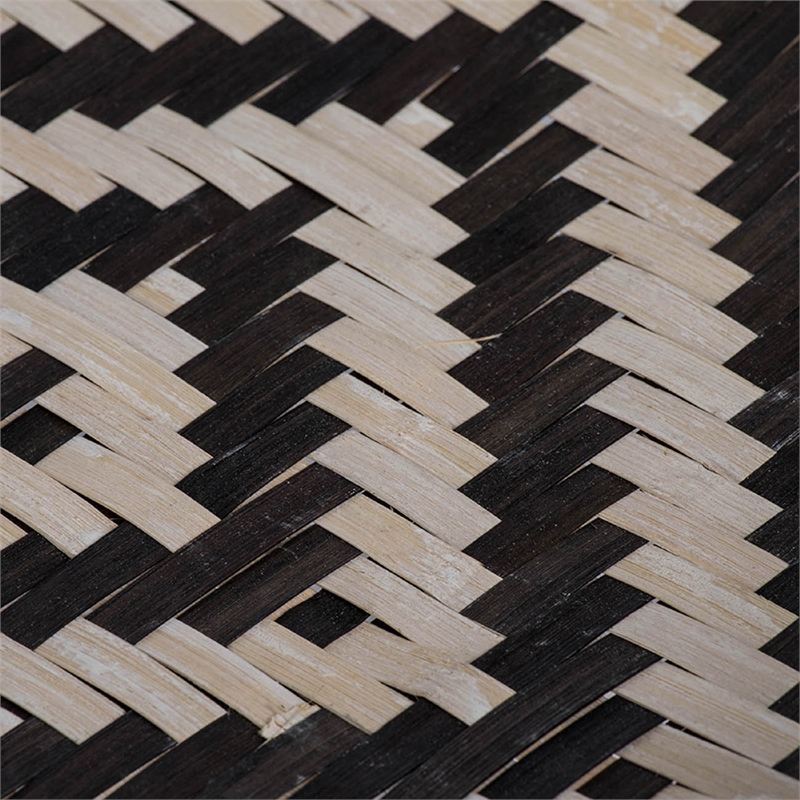 Mona Organic Wash Trays Set of 3- White Black Bamboo Woven Patterns