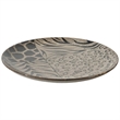 Decorative Plate- Animal Print Design- Brown and Black Ceramic- 16 Inch