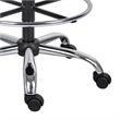 Fea Medical Drafting Stool- Round Gray Vinyl- Chrome Footring